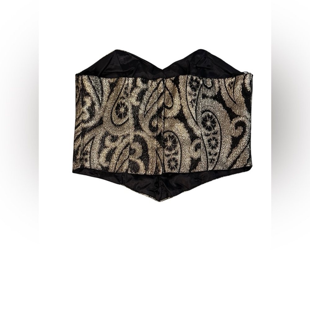 Vintage Francine Brown corset top, medium - Picture 5 of 6